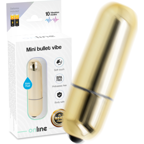 Mini vibratore ONLINE Mini bala vibratorea dorata potente