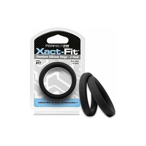 Confezione da 2 anelli in silicone Xact-fit 16,7 cm - nero