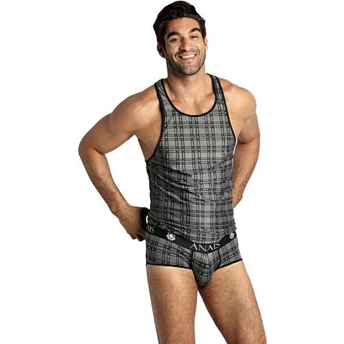 Camiseta ANAIS MEN Balance Top S con stampa a quadri