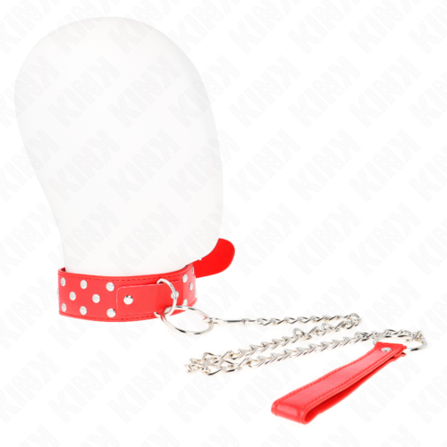 Collare KINK con guinzaglio da 65 cm e rivetto ad anello regolabile 36-50 cm x 3,8 cm