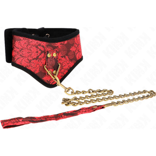 Collare KINK SCANDAL con correa in pizzo da 75 cm