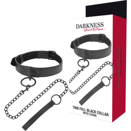 Collare con catena DARKNESS - Comfort e controllo per il tuo gioco BDSM