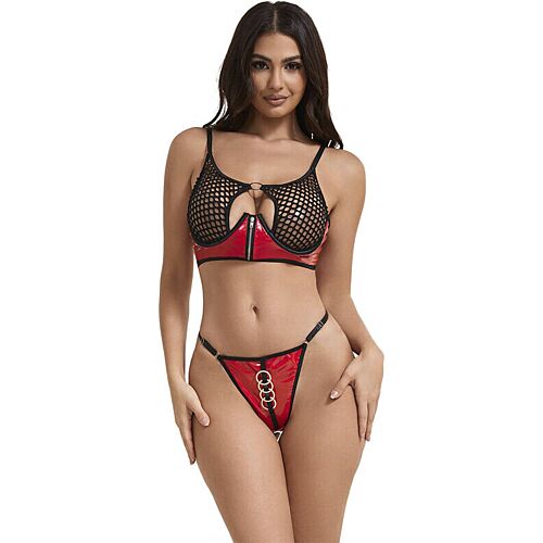 Conjunto di lingerie SUBBLIME 955533 con zip e rete