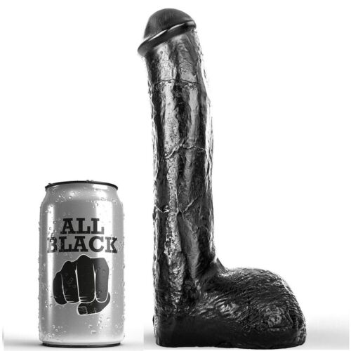 Dildo All Black 23 cm - Stimolo anale realistico