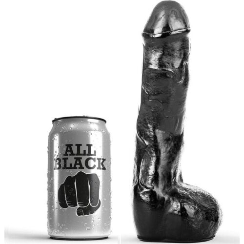 Dildo anale ALL BLACK 20 cm realistico