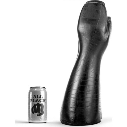 Dildo fisting ALL BLACK 39 cm mano e braccio
