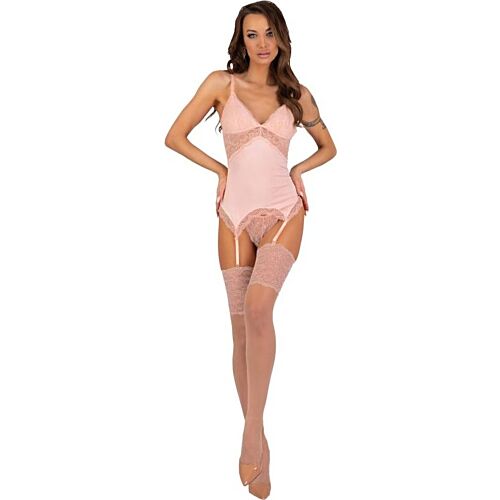 Set di lingerie Livco Corsetti Persinne Peach con corsetto