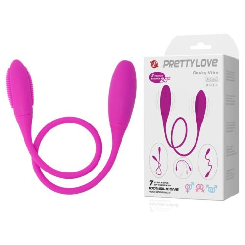Vibratore PRETTY LOVE SNAKY DELUXE 7 V con doppia stimolazione.