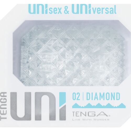 Massaggiatore Tenga UNI DIAMOND con texture piramidali