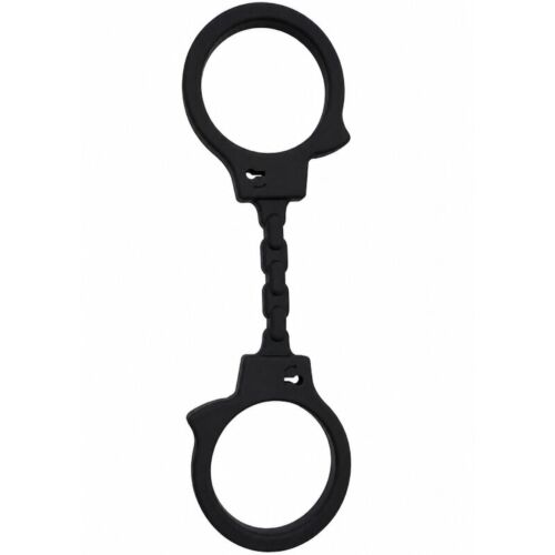 Esposizioni di libertà con manette in silicone nere