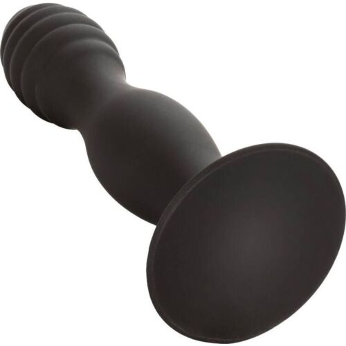 Giocattolo Erotico CALEXOTICS RIBBED ANAL STUD con Tazza di Suzione