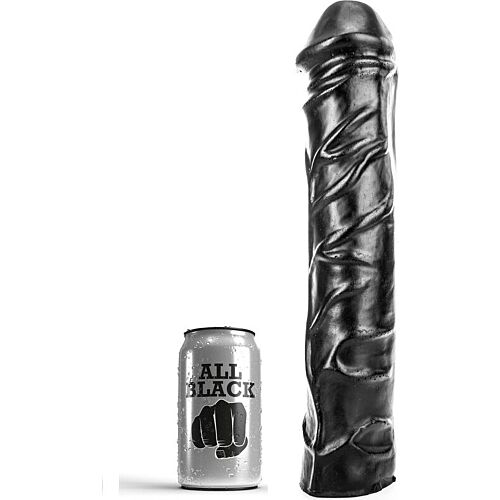 Dildo Fisting All Black 32 cm in TPR alta qualità