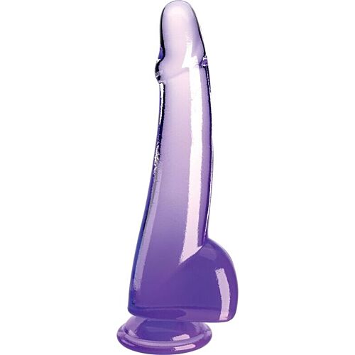 Dildo King Cock Clear 19 cm con testicoli