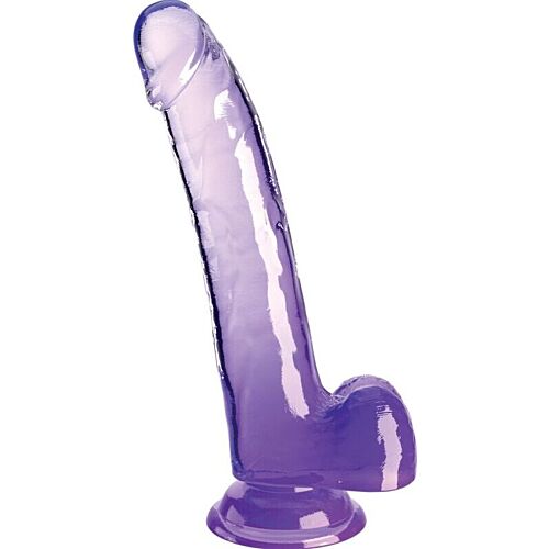 Dildo King Cock Clear 20.3 cm con testicoli