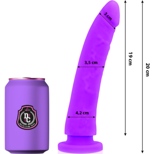 Dildo Lila DELTACLUB 20 cm in silicone medico