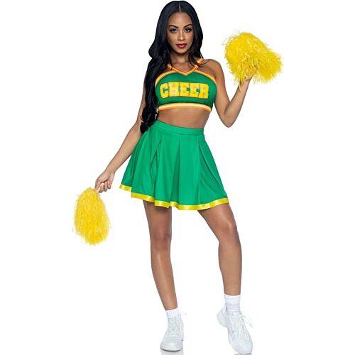 Costume Cheerleader Leg Avenue S/M con Top Corto