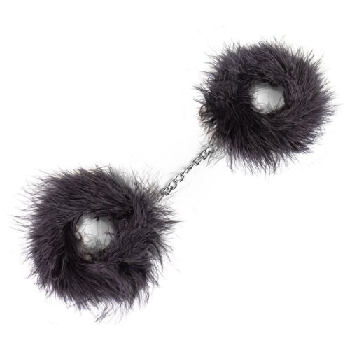 Manette SECRETPLAY con piume nere per bondage leggero