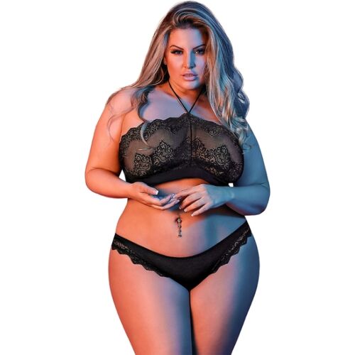 Set di lingerie Bandeaux & Panty L/XL in pizzo