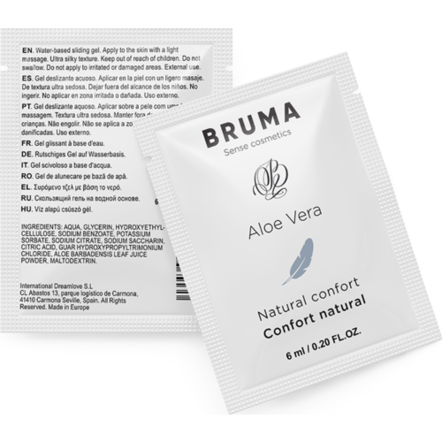 Gel scorrevole BRUMA 6 ML con Aloe Vera per una lubrificazione naturale