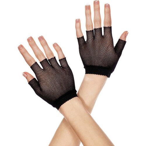 Guanti corti Music Legs in rete senza dita
