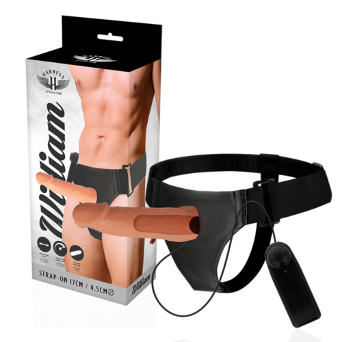 Imbracatura Cava Harness Attraction Willian con Vibratore 17 cm