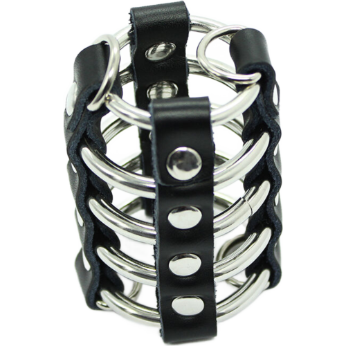 Correa per pene OHMAMA FETISH con anelli in metallo