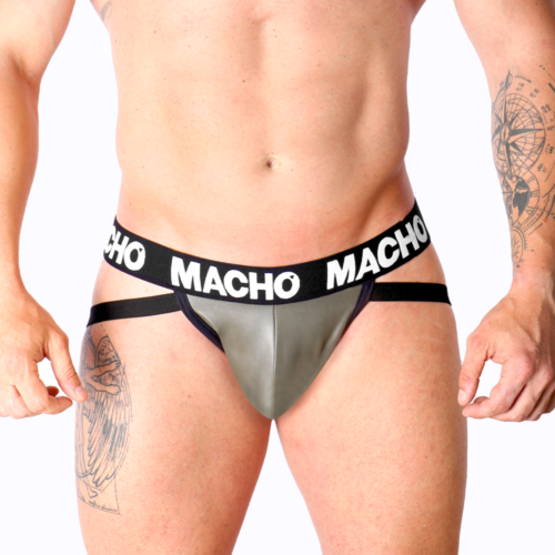 Jockstrap MACHO MX27GR in similpelle elastica