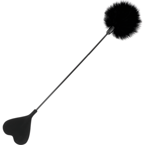 Látigo Darkness 40 cm con piuma stimolatrice