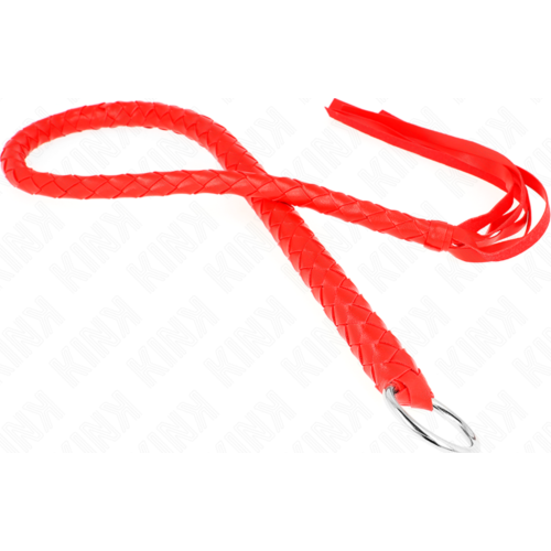 Frusta KINK con Anello di Mano Rosso 65 cm