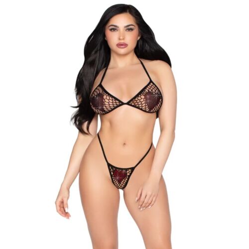 Top e mutandina Leg Avenue 86147 in rete