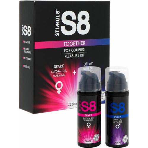 Kit di Massaggio STIMUL8 S8 Together con Gel per Coppie