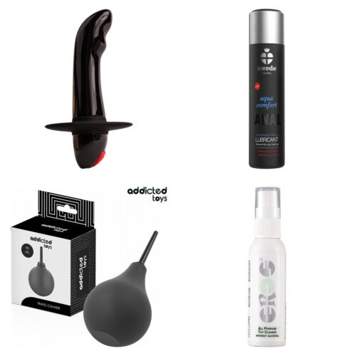 Kit prostata per principianti con vibratore a base larga