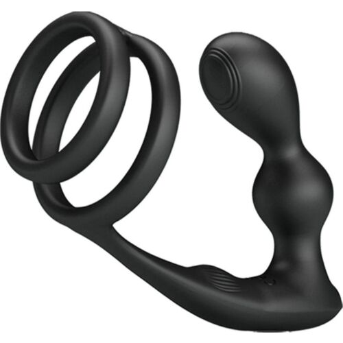 Anello per pene Pretty Love Marshall con plug anale vibrante