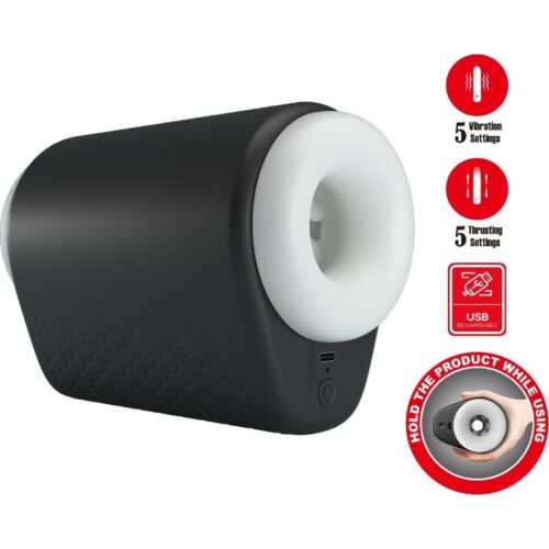 Masturbatore Pretty Love DJ Girl con vibrazione e compressione