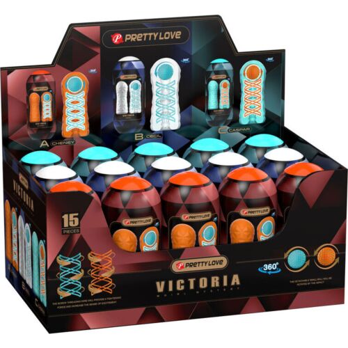 Masturbatore Pretty Love Victoria con 15 pezzi e stimolazione intensa