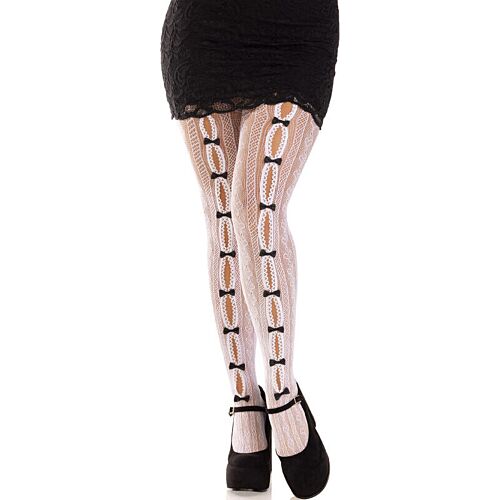 Medias Leg Avenue con cuori e fiocchi