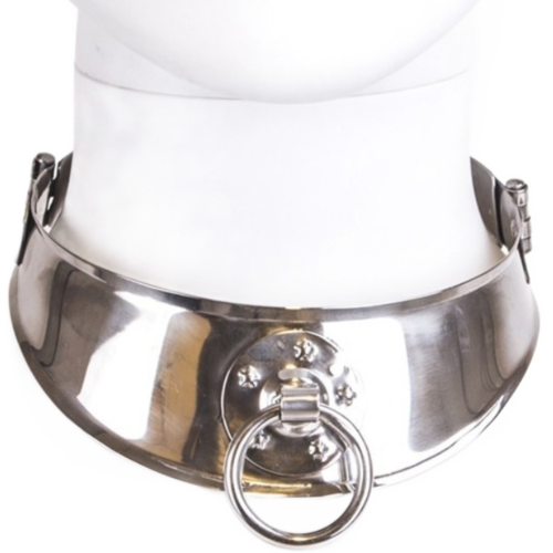 Collare Metal Hard con anella per catene e cordini