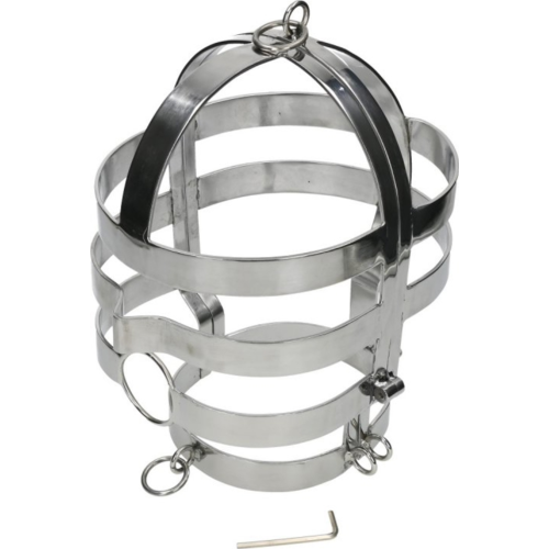 Maschera BDSM Metal Hard con collare in acciaio