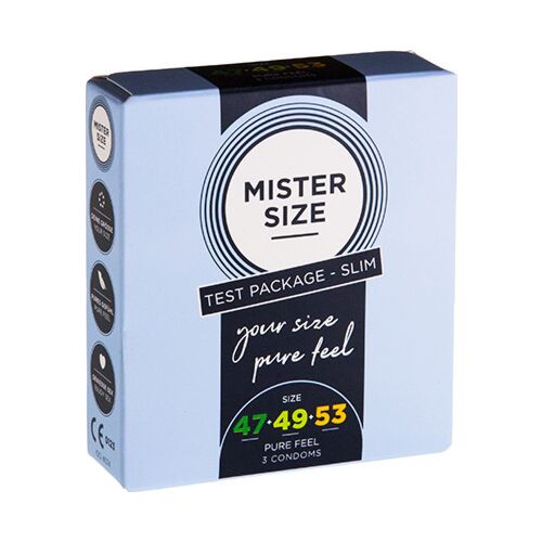 Preservativi Mister Size 47, 49 e 53 - Confezione da 3