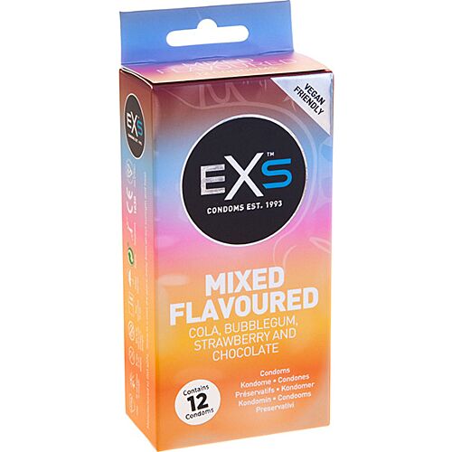 Preservativi Exs Mixed Flavours - 12 unità assortite