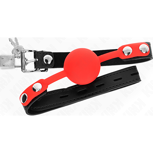 Bavaglio KINK 4 cm in silicone con lucchetto