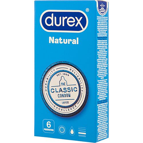 Preservativi DUREX NATURAL CLASSIC 6 Unità con aroma Zeus