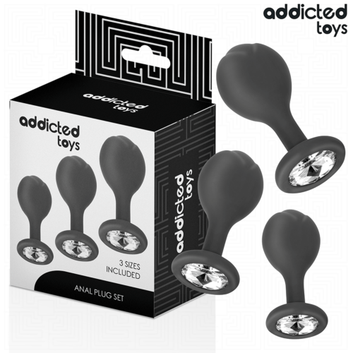 Set di 3 Plug Anali Addicted Toys con Design Sferico
