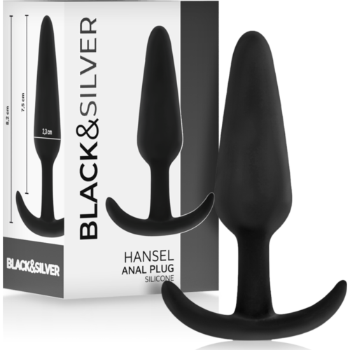 Plug anale BLACK&SILVER Hansel in silicone