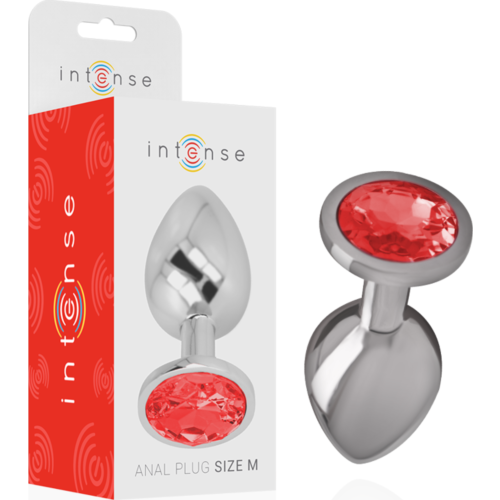 Plug Anale INTENSE con Cristallo Rosso - Misura M