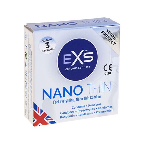 Preservativi EXS Nano Thin — confezione 3 pezzi
