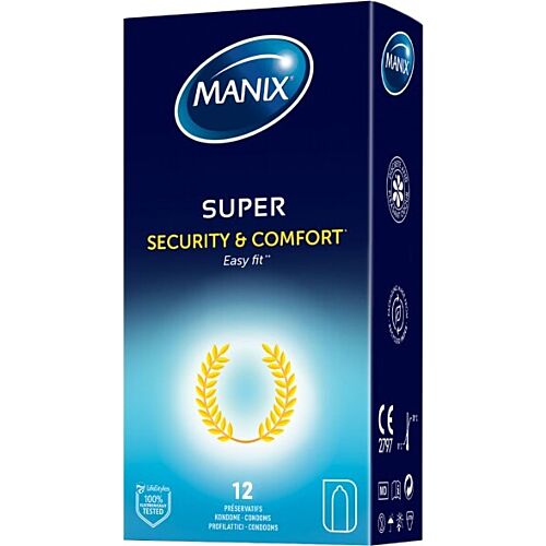 Preservativi Manix Super - 12 pezzi 52 mm