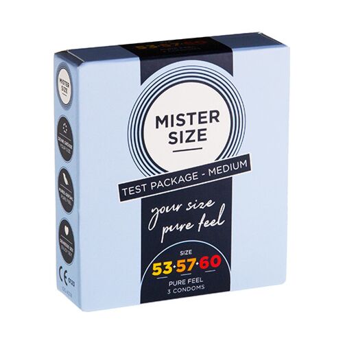 Preservativi Mister Size 53/57/60 - Pack da 3
