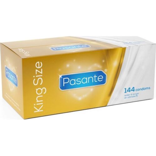 Preservativi Pasante King Size 144 unità – Maggiore vestibilità (Box)