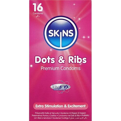 Preservativi Skins Dots & Ribs Premium Pack 16